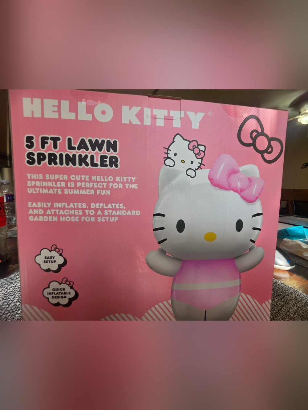 Hello Kitty Pink Inflatable Lawn Sprinkler - Hello Kitty